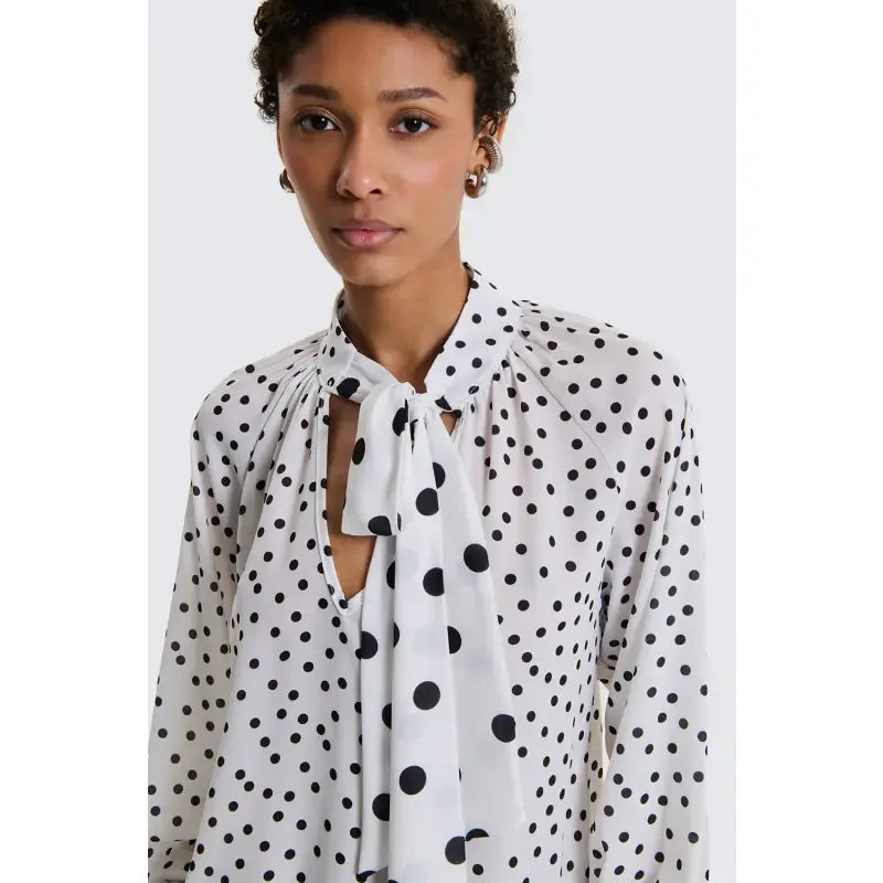 Blusa fiocco Pois