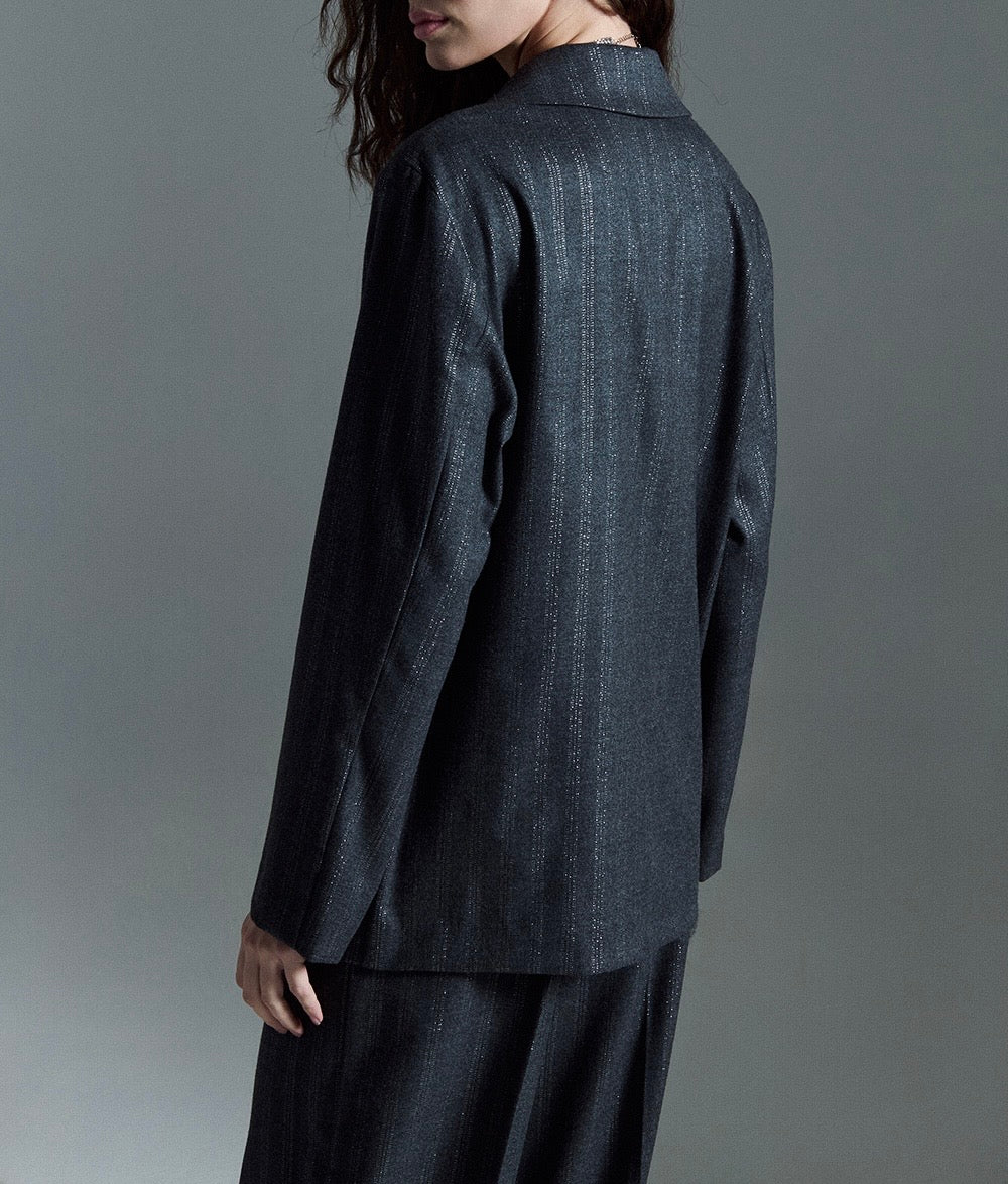 Giacca gessato lurex