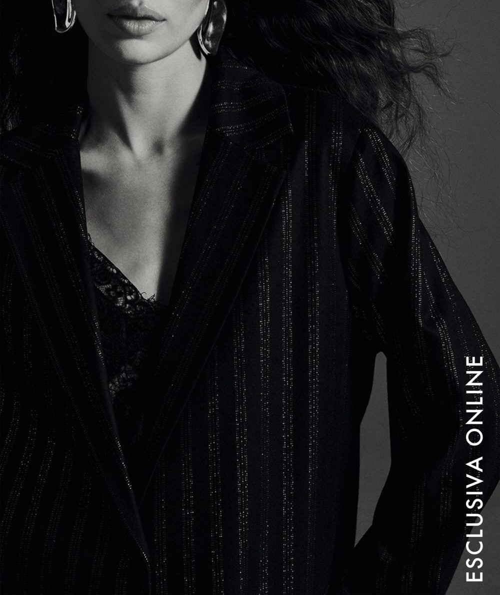 Giacca gessato lurex